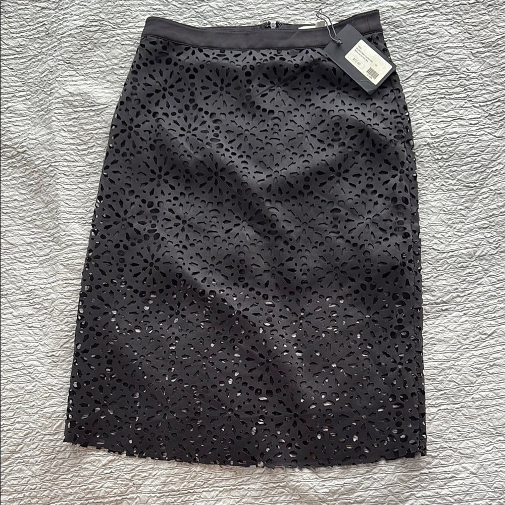 J.O.A. Black Cut Out Pencil Skirt Knee-Length